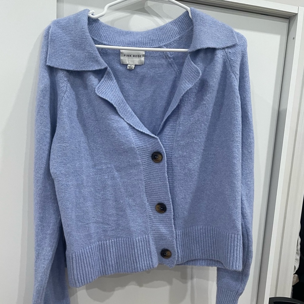 Cozy Baby Blue Cropped Sweater